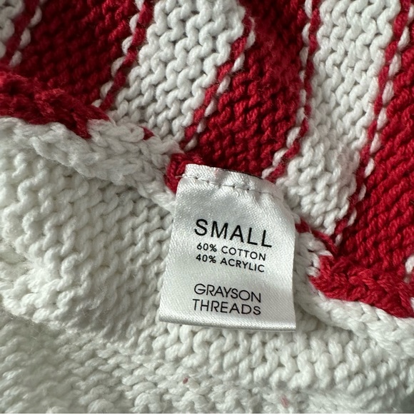 Grayson Threads Pull Over Cable Knit American Flag Novelty Sweater Graphic S - Picture 5 of 13